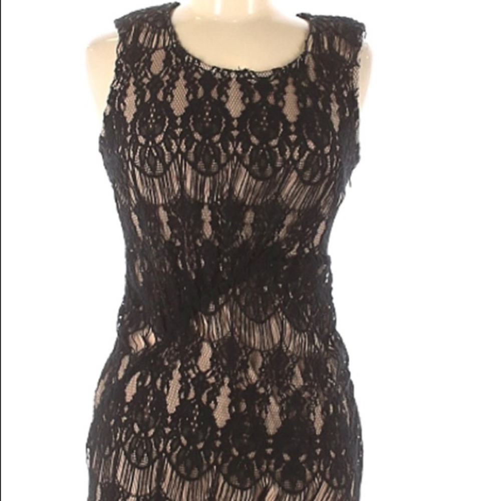 Rachael & Chloe Lace Overlay Maxi Dress